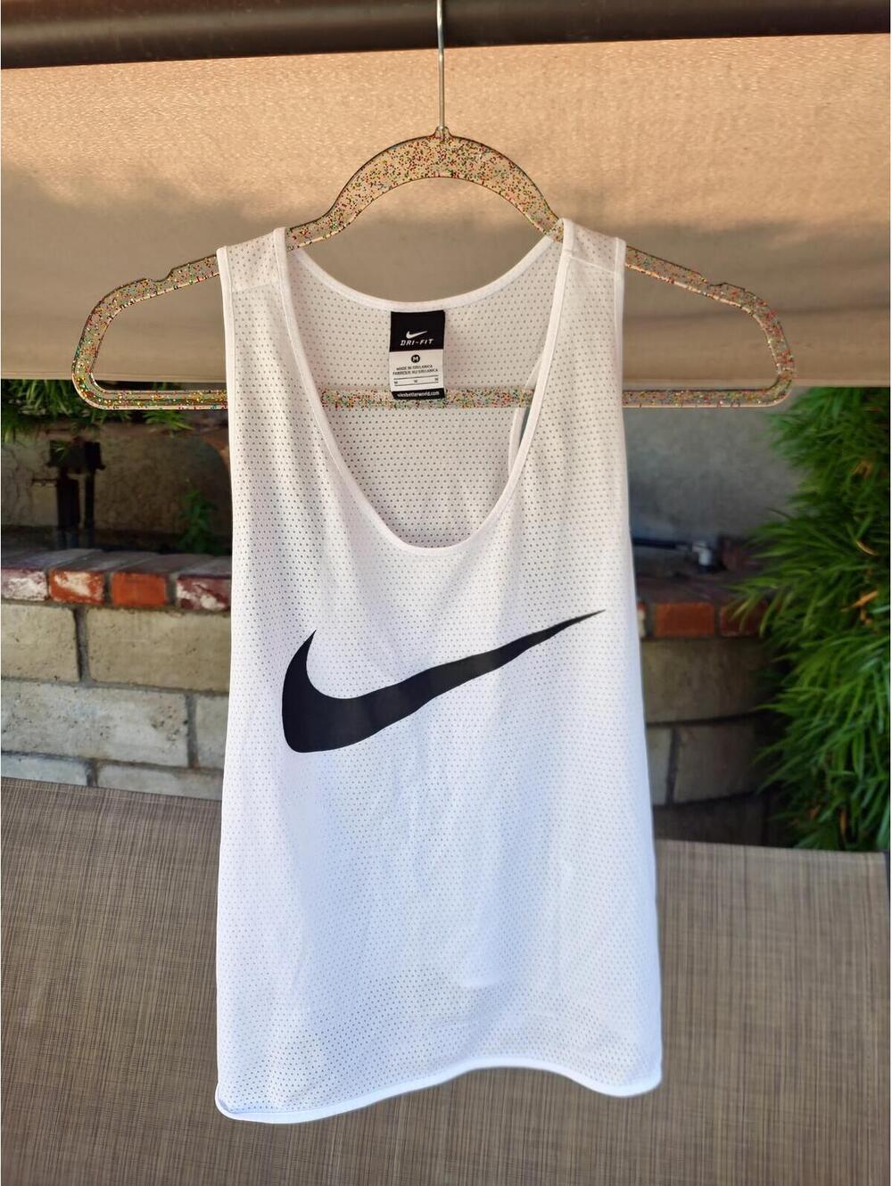 Nike White Dri-Fit Tank Top Size M